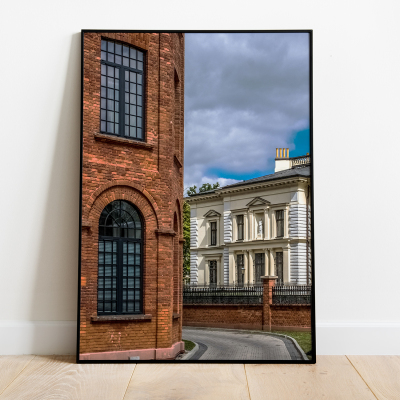 Plakat Łódź – Pałac Herbsta i Przędzalnia Scheiblera